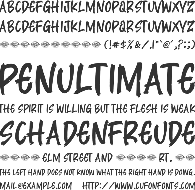 Marble Rushy font preview