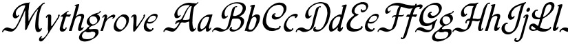 Mythgrove font