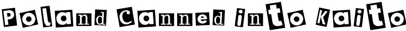 Poland canned into Kaito font download