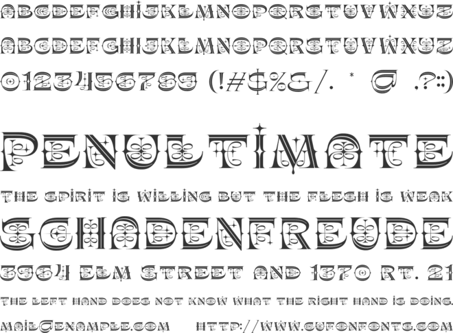 Shinery Loud font preview