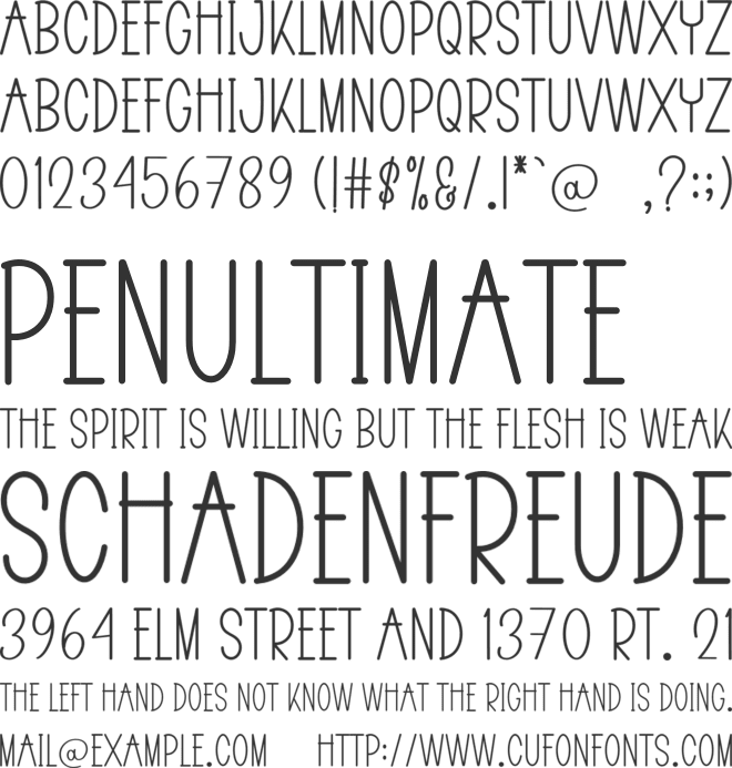 Spring School font preview