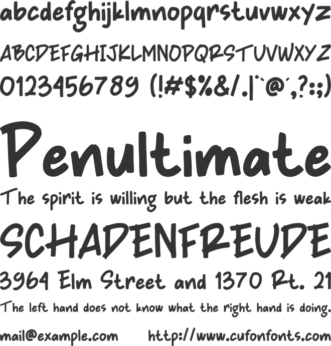 ALONE FIGHTER font preview