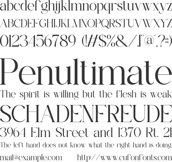 Verune font preview