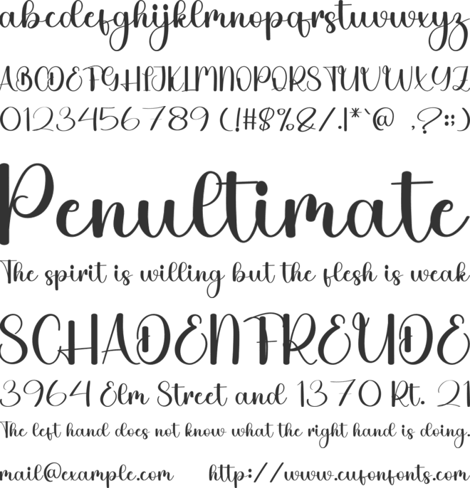 Honey Almond font preview