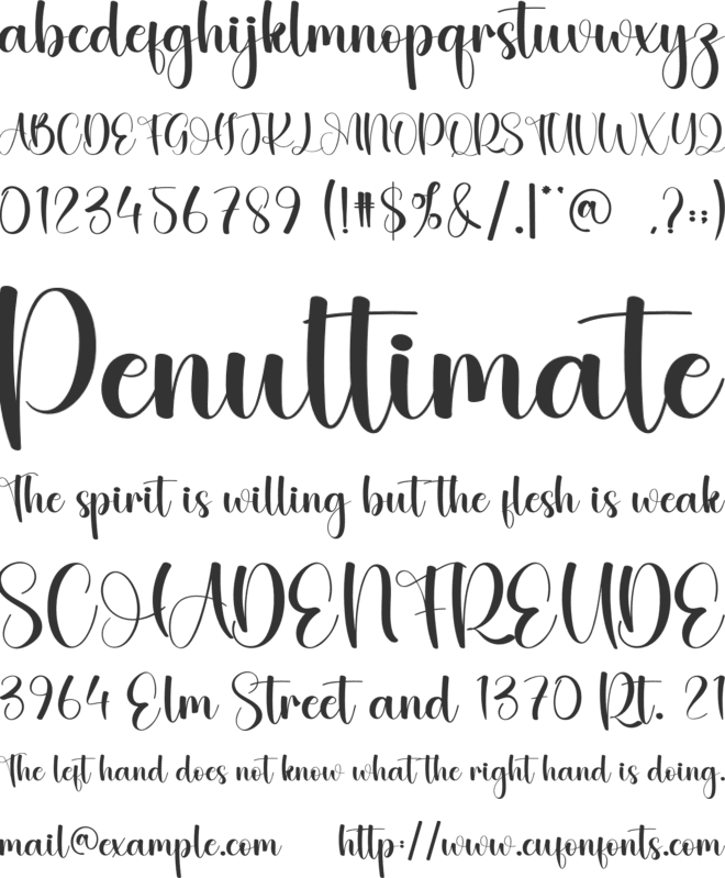Happy Monday font preview
