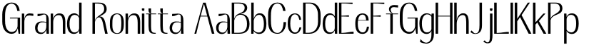 Grand Ronitta font download
