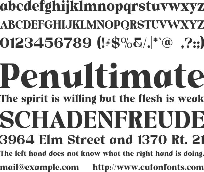 QUISHE font preview