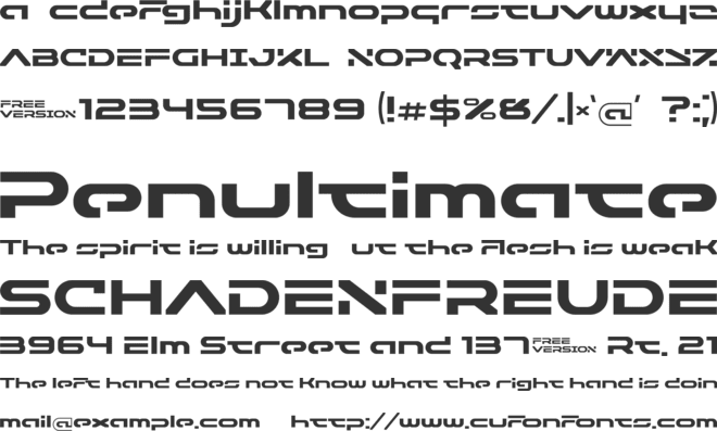 Reinba-Dafont font preview