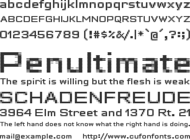 Deception font preview