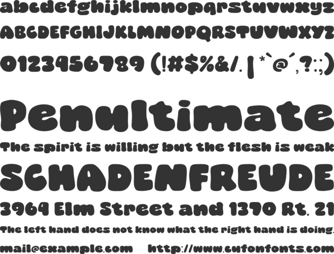 Doughzy font preview