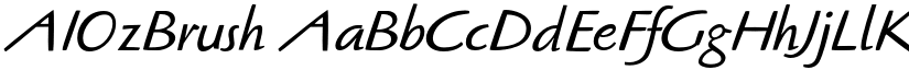 AIOzBrush font
