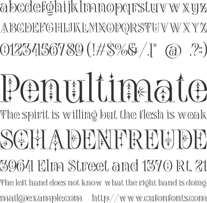 Nebulan Star font preview