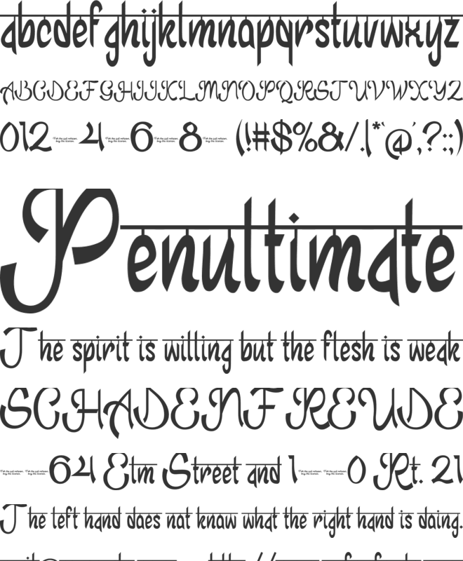 Sabiren font preview