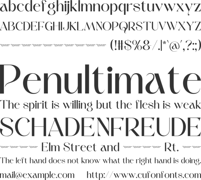 Radeyn font preview