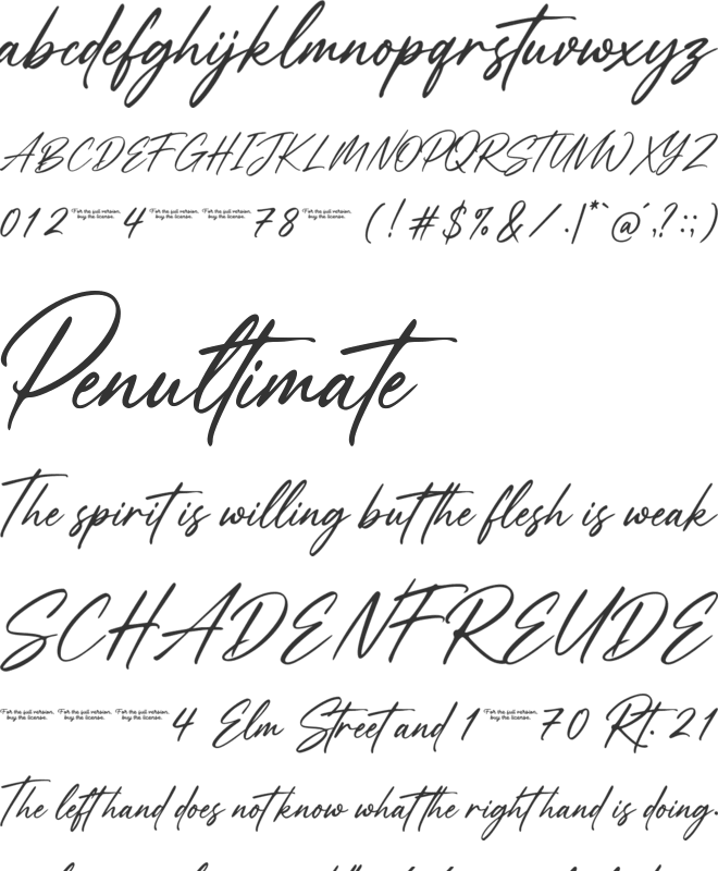 Jasendira font preview