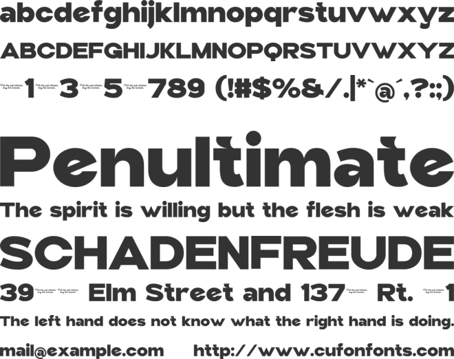 Garitz font preview