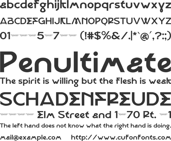 Gakys font preview