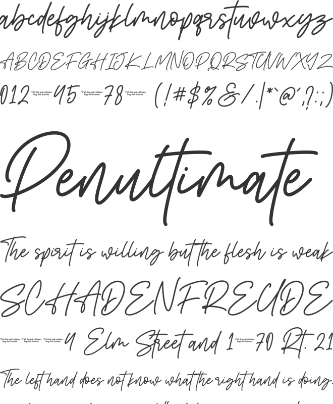 Bumgreks Signature font preview