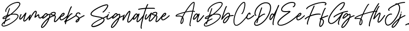 Bumgreks Signature font download