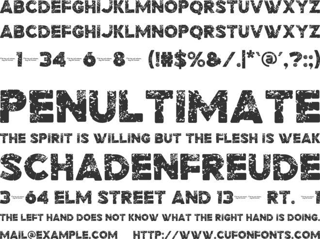 Argle font preview