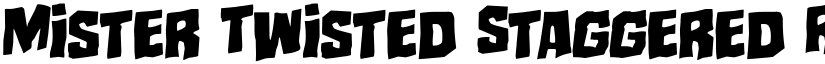 Mister Twisted Staggered Rotalic Italic font