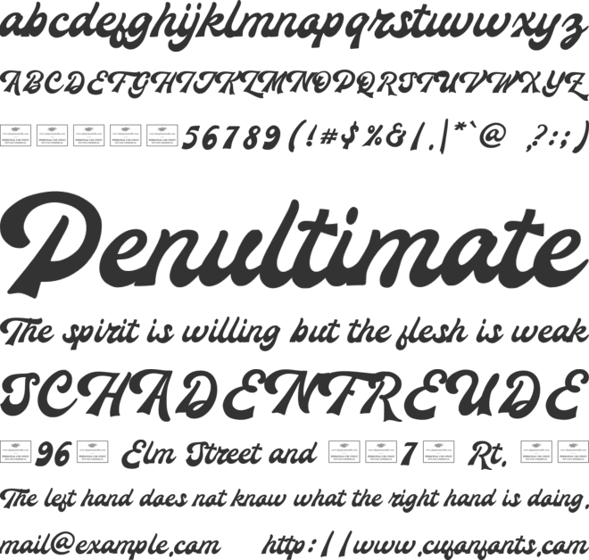 Twilight Luminance Free font preview