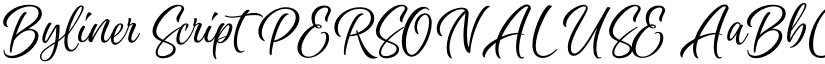 Byliner Script PERSONAL USE font download