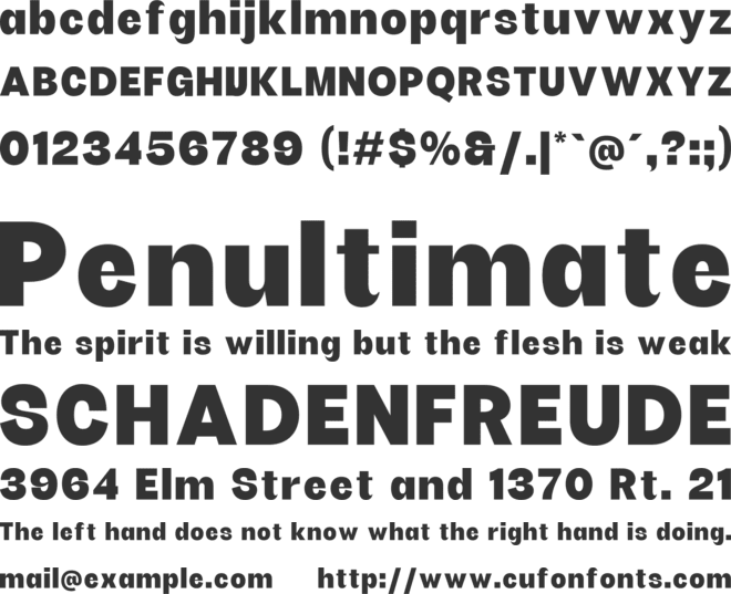 Bright Giftak font preview