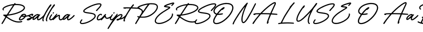 Rosallina Script PERSONAL USE O font download