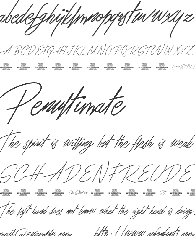 Griphorium PERSONAL USE font preview