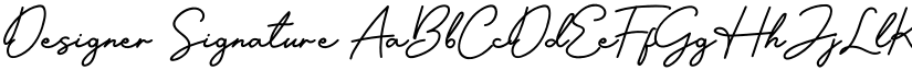 Designer Signature font download