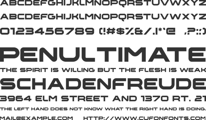 Xeriko font preview