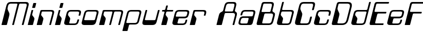 Minicomputer font