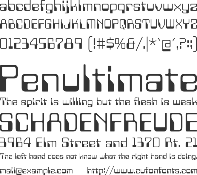 Minicomputer font preview