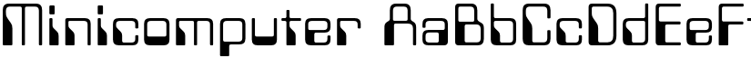Minicomputer font