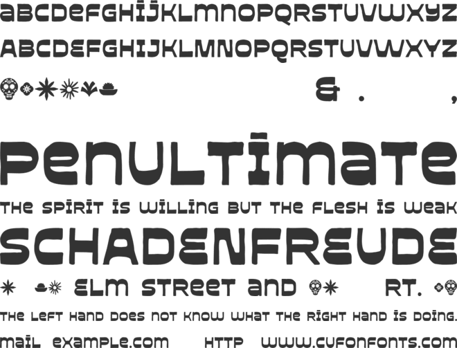 Mezicola font preview