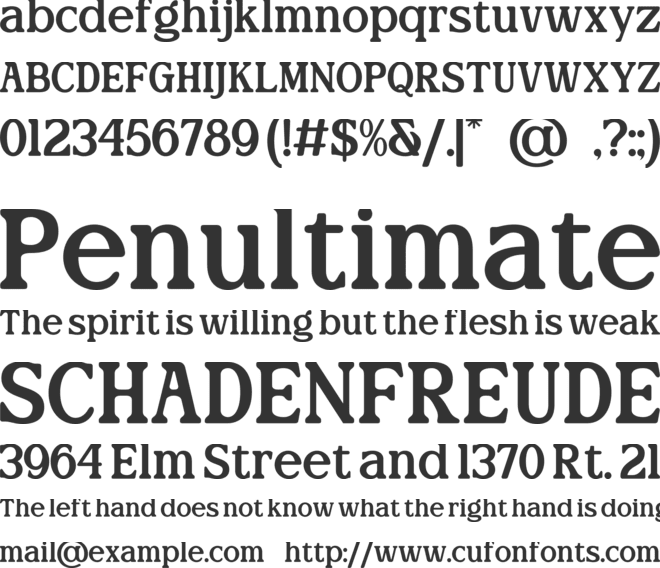 Rofina font preview