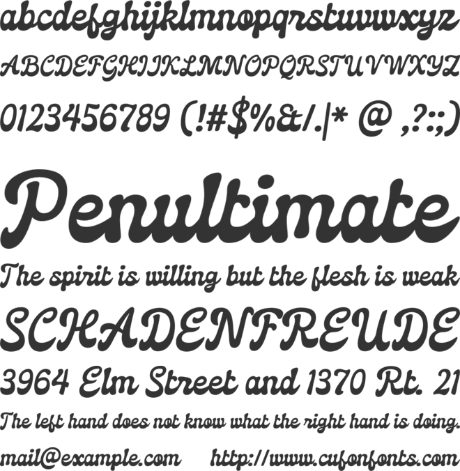 SAE Soulvera font preview
