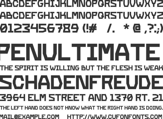 Courbe Sans font preview