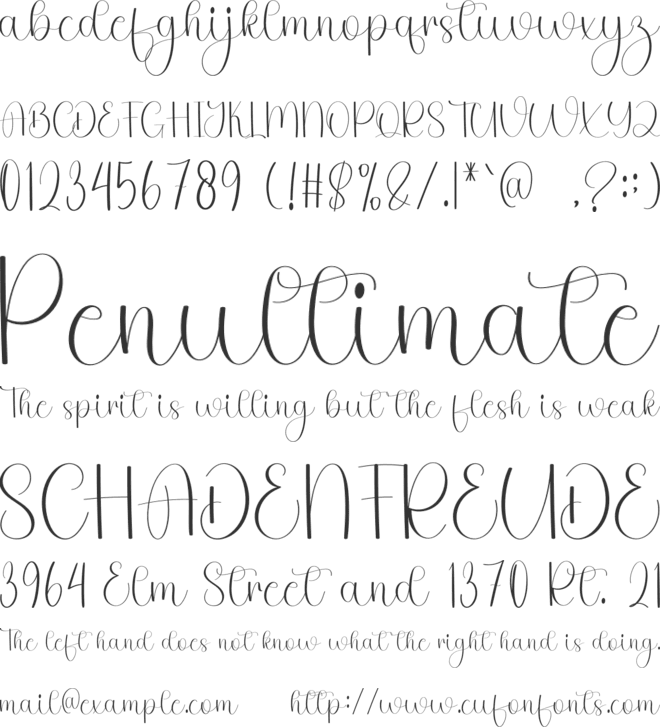 Valentine Wednesday font preview