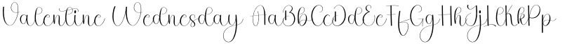 Valentine Wednesday font