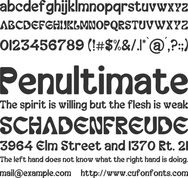 Blisey font preview