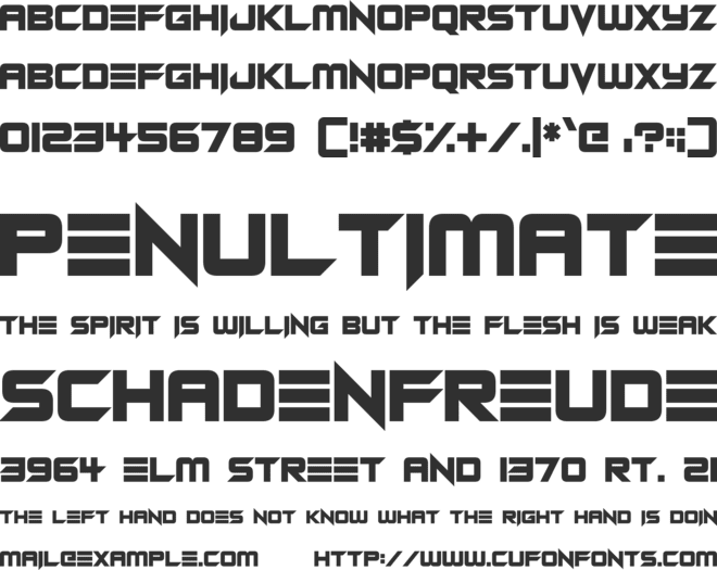 Android Assassin font preview