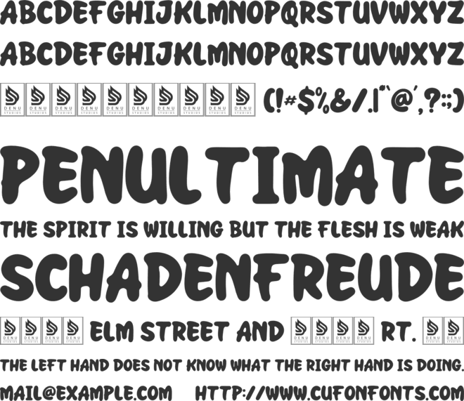 Super Funky font preview