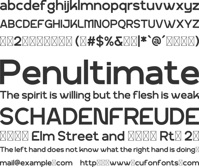Cuaniex Trial font preview