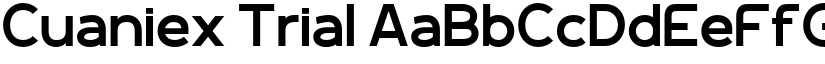 Cuaniex Trial font download
