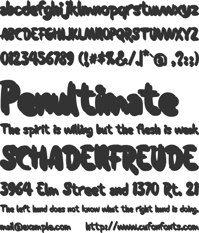 Wobble Ink font preview