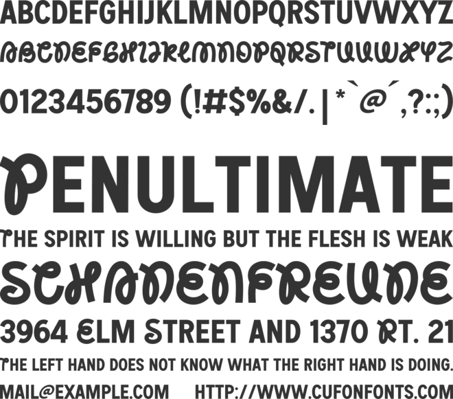 Veronila font preview