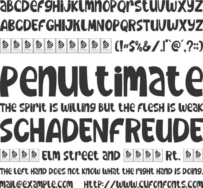 Funny Tomato font preview