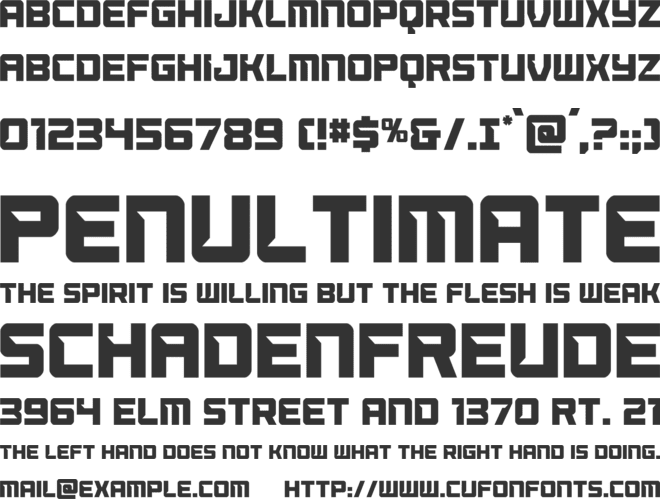 United Colony font preview